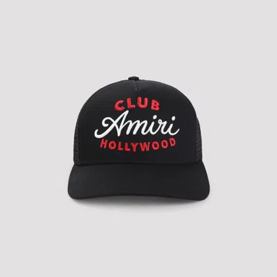 Amiri Black Baseball Cap With Maxi Logo On The Front In Cotton Man In Black