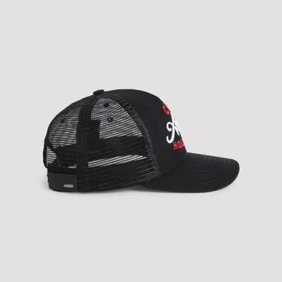 Amiri Black Baseball Cap With Maxi Logo On The Front In Cotton Man In Black