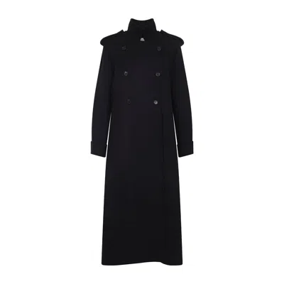 Khaite Donna Oversized Double-breasted Wool Coat In Black