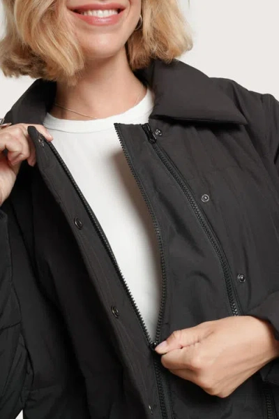 Nom Maternity Puffer Coat In Black