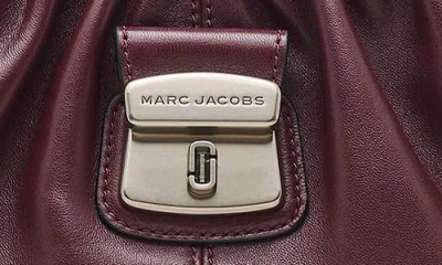 Marc Jacobs Womens Dark Plum Cristina Logo-plaque Leather Satchel Bag In Purple