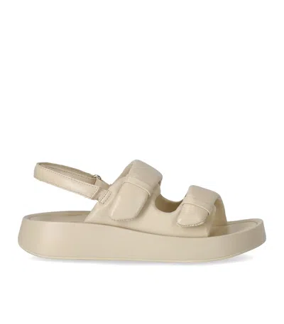 Ash Vinci Talc Platform Sandal In Beige
