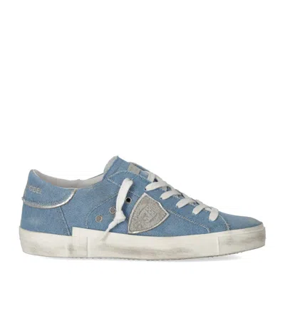 Philippe Model Paris Fabric And Rubber Sneakers In Blue