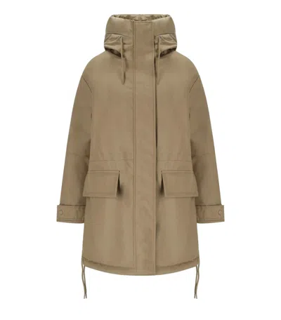 Duno Kaya Camel Reversible Parka In Brown