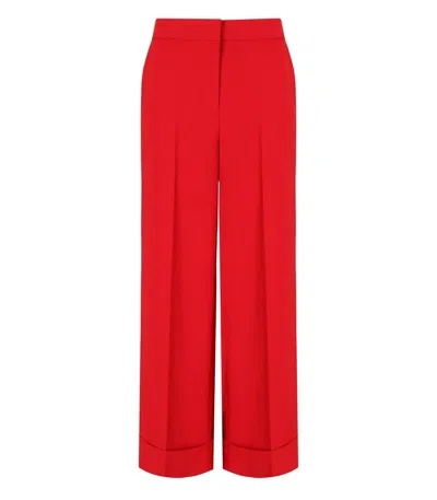 Essentiel Antwerp Pressed-crease Flared Trousers In Red