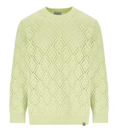 Carhartt Wip Kaley Air Green Crewneck Jumper In Green