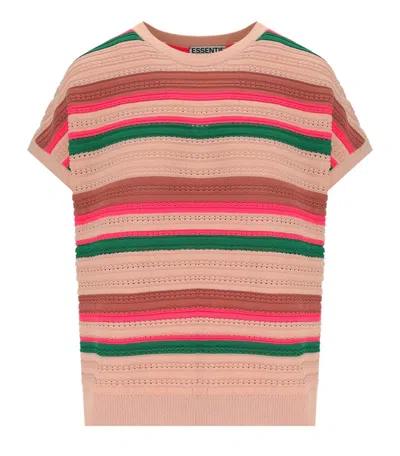 Essentiel Antwerp Hali Multicolored Knitted Top In Animal Print