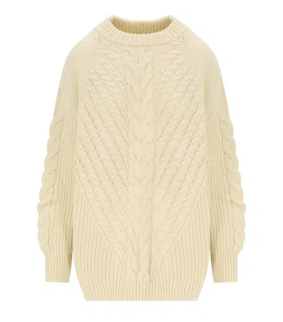 Essentiel Antwerp Grive Ecru Crewneck Sweater In Multi