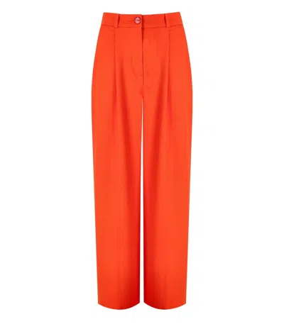 Essentiel Antwerp Employee Orange Wide Leg Trousers In Orange