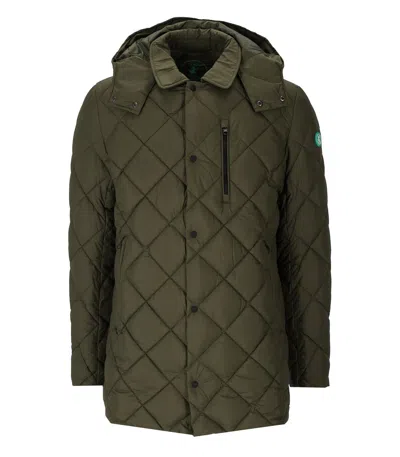 Save The Duck Uwe Green Hooded Padded Jacket In Green