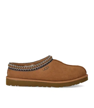 Ugg Soft Suede Slip-on Loafers With Zigzag Stitch Detail In Brown