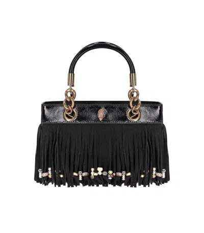 Kurt Geiger Fringe-embellished Chain-handle Tote Bag In Black