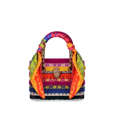 Kurt Geiger Square Mini Kensington Embellished Top Handle Bag In Multi