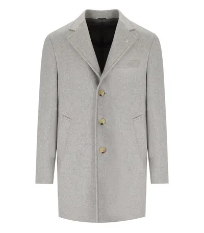 Manuel Ritz Grey Single-breasted Coat In Gray