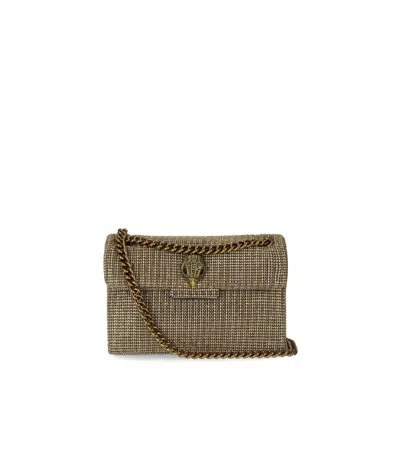Kurt Geiger Kensington Small Chain Shoulder Bag In Dark Beige