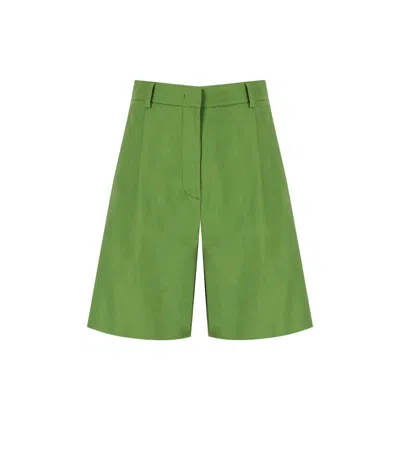 Max Mara Ecuba Green Bermuda Shorts In Green