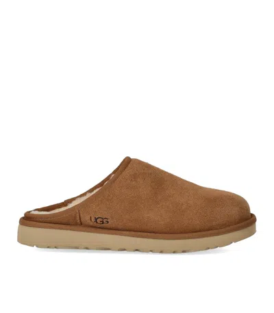 Ugg 10mm Classic Slip-on Shearling Loafers In Chestnut