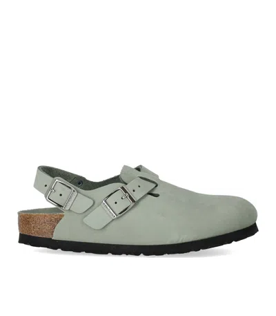 Birkenstock Tokio Suede Mules In Green