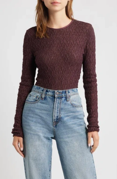 Rag & Bone Ellie Lace Top In Red
