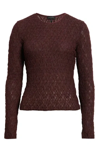 Rag & Bone Ellie Lace Top In Red