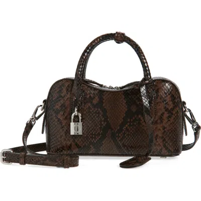 Stella Mccartney Ryder Small Bag In Python Effect In Brown