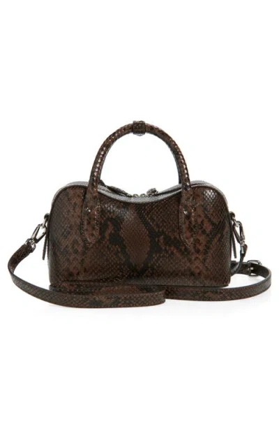 Stella Mccartney Ryder Small Bag In Python Effect In Brown