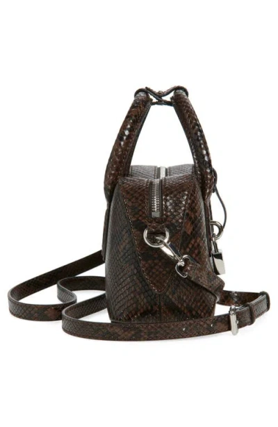 Stella Mccartney Ryder Small Bag In Python Effect In Brown