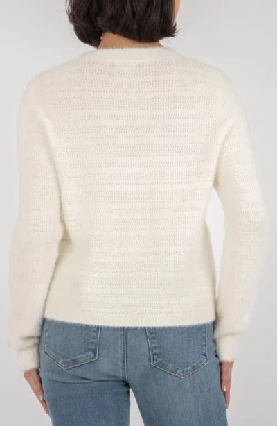 Kut From The Kloth Maxine Fuzzy Sweater In White