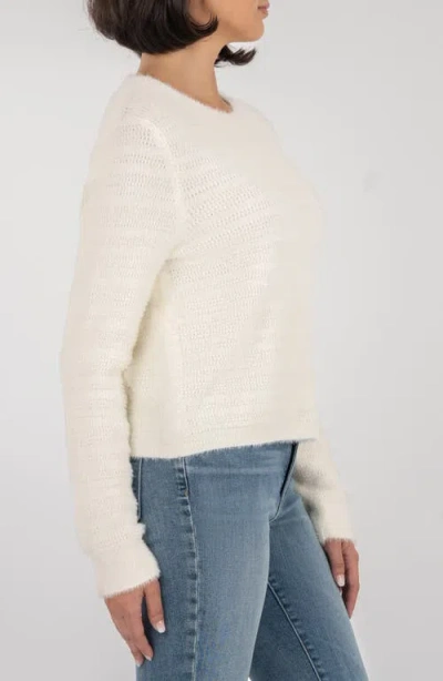 Kut From The Kloth Maxine Fuzzy Sweater In White