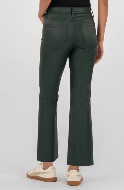 Kut From The Kloth Kelsey Crop Kick Flare Jeans In Green