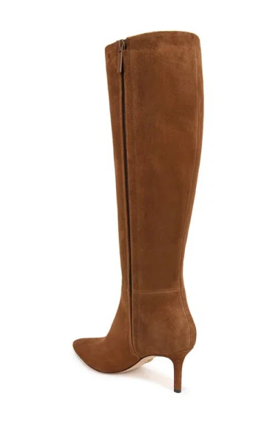 Veronica Beard Lisa Suede Kitten-heel Knee Boots In Brown