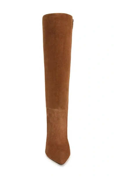 Veronica Beard Lisa Suede Kitten-heel Knee Boots In Brown