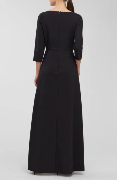 Kay Unger Danna Walk Thru Jumpsuit In Black