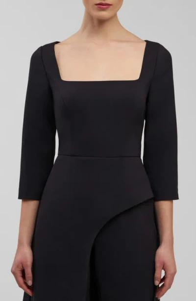 Kay Unger Danna Walk Thru Jumpsuit In Black