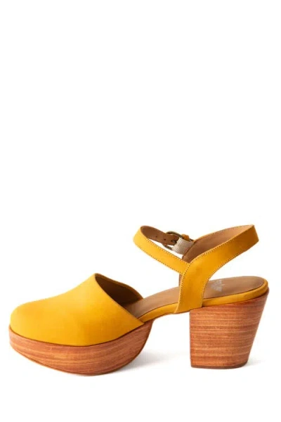 Fortress Willow Mary Jane Platform Clog In Yellow