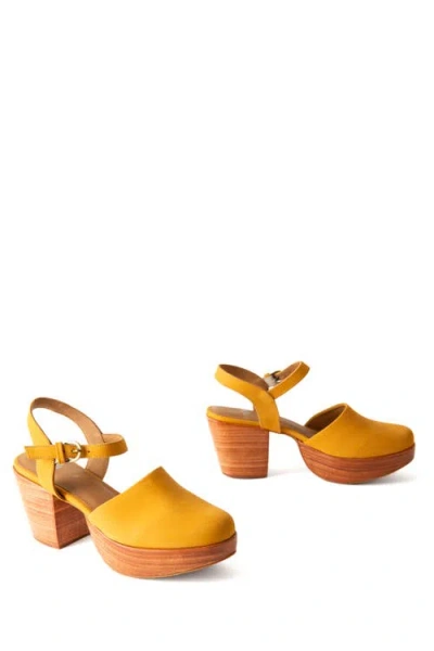 Fortress Willow Mary Jane Platform Clog In Yellow