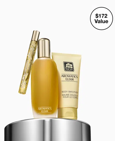 Clinique Aromatics Elixir Riches Signature Perfume Gift Set In Yellow