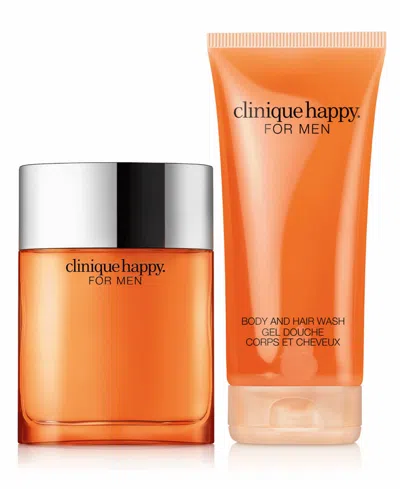 Clinique Happy For Him Men's Cologne And Body Wash Gift Set In Orange