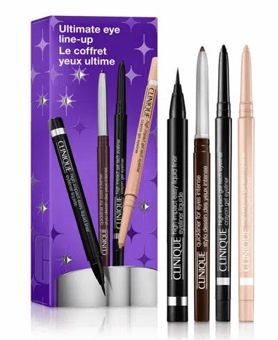 Clinique 4-piece Ultimate Eye Line-up Eyeliner Gift Set In Transparent