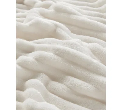 Arch Studio Ribbed Plush Blanket, Full/queen, Macy's Exclusive In White