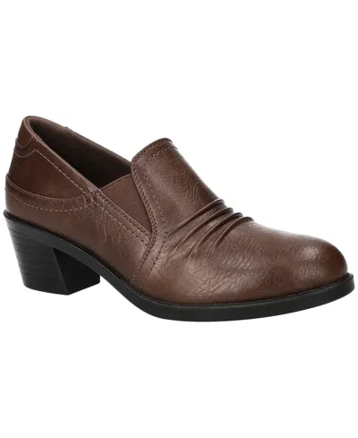 Easy Street Womens Joplin Block Heel Booties In Brown