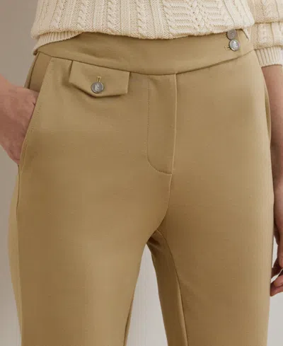 Ralph Lauren Women's Ponte Ankle Pant In Brown