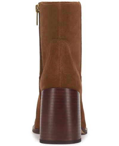 Vince Camuto Dayana Block Heel Bootie In Brown