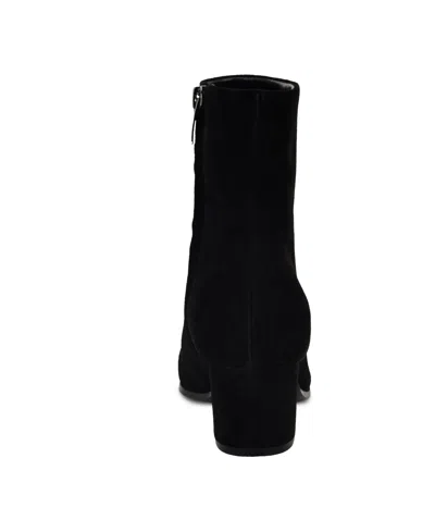 Nine West Maribu Womens Pointed Toe Block Heel Ankle Boots In Black