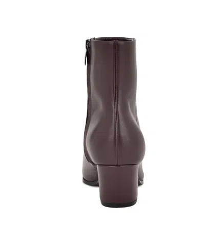 Nine West Women's Savie Leather Block Heel Booties In Red