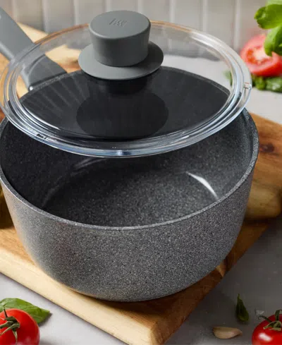 Zwilling Parma Plus Ceramic Nonstick 3-quart Sauce Pan With Lid In Gray