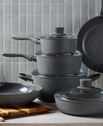 Zwilling Parma Plus Ceramic 10-pc Aluminum Ceramic Nonstick Cookware Set In Gray