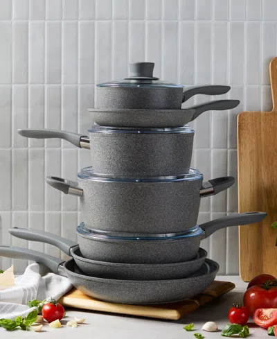 Zwilling Parma Plus Ceramic 10-pc Aluminum Ceramic Nonstick Cookware Set In Gray