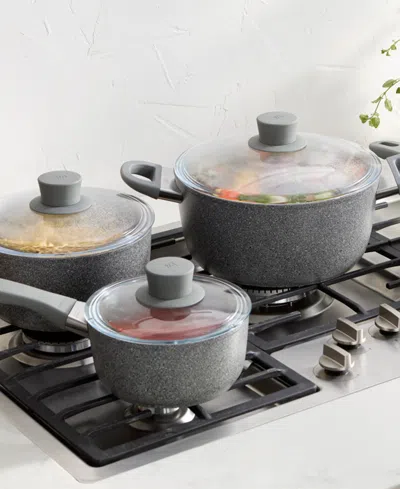 Zwilling Parma Plus Ceramic 10-pc Aluminum Ceramic Nonstick Cookware Set In Gray