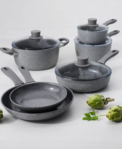 Zwilling Parma Plus Ceramic 10-pc Aluminum Ceramic Nonstick Cookware Set In Gray